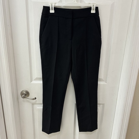 Veronica Beard Black Dress Pants Flat Front, Hook & Zip Closure, Size 4 - Picture 1 of 9
